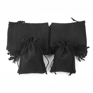 Sac en toile de jute naturelle écologique avec cordon de serrage, logo et couleur personnalisés, petit sac cadeau pour mariage, sac anti-poussière - Product Image 2
