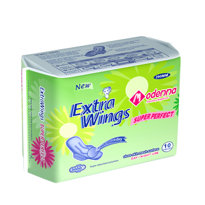 工厂自有品牌厚棉超吸水性超干日夜使用290毫米有翼女性月经期卫生巾 - Product Image 3