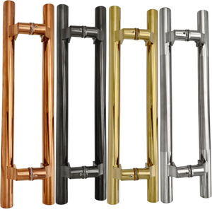 Poignée de porte en verre en acier inoxydable, poignée de porte épaissie, poignée de porte coulissante sans cadre, poignée de porte à pousser-tirer, poignée de porte en bois. - Product Image 6