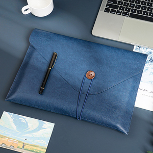 Özel erkekler kadın PU deri İşlevli ofis belgeleri çanta A4 kağıt dosya kılıfı zarf çanta konferans - Product Image 2