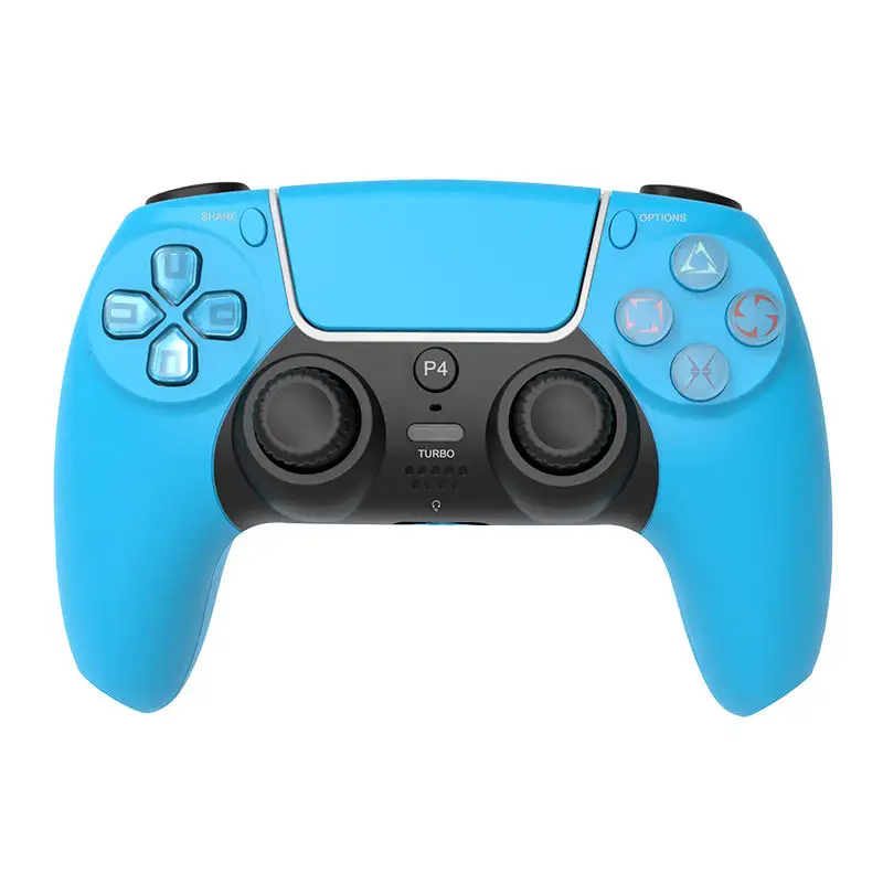 P49-Blue Nieuwe Draadloze Bt Game Joystick Groothandel Gamepad Draadloze Controller Voor Ps4 Dubbele Schokcontroller