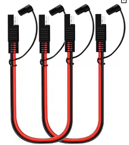 SAE公/母插头IP67汽车太阳能防水延长电缆，带防尘罩铜触点和电脑外壳 - Product Image 3