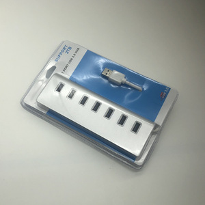Aluminum Alloy 7 Port <b>Usb</b> <b>Hub</b> 158x54x26mm With 250mm Cable For Desktop Expansion - Product Image 3