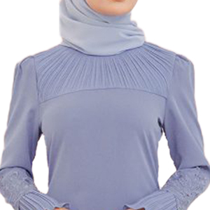 Dernier design de jupe longue plissée malaisienne, broderie <span class=keywords><strong>Baju</strong></span> <span class=keywords><strong>Kurung</strong></span> Abaya, robe musulmane moderne en dentelle, <span class=keywords><strong>Baju</strong></span> <span class=keywords><strong>Kurung</strong></span> en gros au Vietnam - Product Image 4