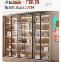 Étagère de rangement à plusieurs niveaux multifonctionnelle en verre noir et blanc, robuste, écologique, avec éclairage LED, facile à nettoyer, de haute qualité