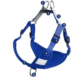 Harnais pour chien en daim style transfrontalier, réfléchissant, respirant, avec sangle de poitrine réglable et laisse pour chiens - Product Image 1