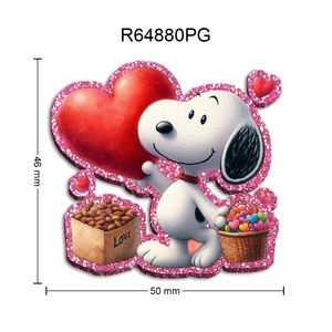 Adornos Acrílicos Planos con Purpurina de <span class=keywords><strong>Snoopy</strong></span> para el Día de San Valentín, para Lazos de Pelo, Llaveros, Fundas de Teléfono, Portacredenciales, Clips, Bolsos de Festival - Product Image 6