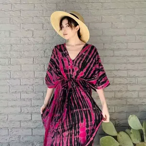 Beste Qualität Damen Rayon All Over Druck Maxi Kaftan Nachtanzug bedruckt Nachtanzug Pack 1 zu bestem Preis immer aus Indien