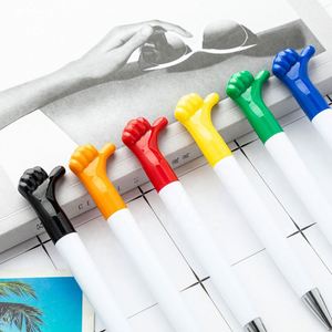 Stylo bille personnalisé en plastique à geste de main de dessin animé, stylo à pouce rotatif, article promotionnel avec logo personnalisé - Product Image 3