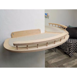 Wooden Wall Mounted Cat Shelf 1 Level Solid Wood Floating Cat <b>Bed</b> For Cat <b>House</b> Furniture - Product Image 5