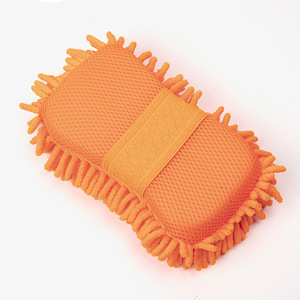 Wholesale <b>Hand</b> Soft Towel Microfiber <b>Scrub</b> Car Glass Care Cleaning Sponge Pad Block Washing Supplies - Product Image 4