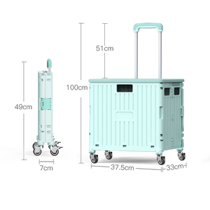 Chariot de courses pliable en plastique, roue d'escalade de haute qualité, nouveau chariot de courses d'angle en plastique - Product Image 4