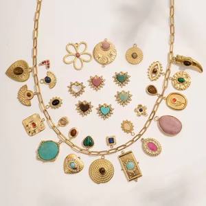 Lotes al Por Mayor de Dijes Colgantes Esmaltados Bañados en Oro para Regalos, Surtido para Manualidades DIY, Fabricación de Joyería, Collares, Pulseras y Aretes - Product Image 6