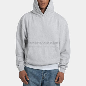 เสื้อฮู้ดผ้าฝ้ายเกล็ดปลาแบบหนา100% สำหรับผู้ชายเสื้อมีฮู้ดผ้าเกล็ดปลาวินเทจผ้าเทอร์รี่600gsm - Product Image 1