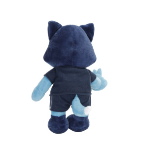 Peluche personalizzato a forma di lupo <span class=keywords><strong>blu</strong></span> con vestiti e logo stampato su misura per souvenir promozionali. - Product Image 2