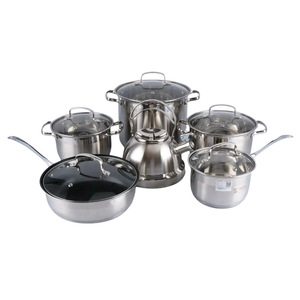 12-Piece thép không gỉ Cookware Set Composite dưới chảo sữa súp nồi hộ gia đình đồ dùng nhà bếp ấm trà - Product Image 6