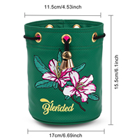 Vente chaude Cordon Accessoires De Golf Sac En Cuir Pu Golf Objets De Valeur Sac Broderie Logo Golf Pochette De Valeur
