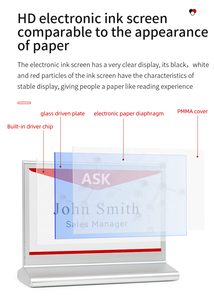 Papan Nama E-Ink Nirkabel Dua Sisi untuk Rapat |   Sistem Konferensi Tanpa Kertas Kartu Nama Digital Cerdas |   EPD Bistabil - Product Image 4