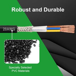 สายทองแดงบริสุทธิ์แบบมีฉนวน 20/4 ขนาด 20AWG 2/4 แกน ความยาว 100 เมตร สำหรับเครื่อง CNC Router, VFD, Spindle, เครื่องพิมพ์ 3 มิติ และมอเตอร์สเต็ปเปอร์ - Product Image 6