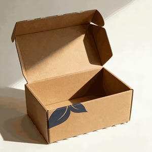 Boîte d'expédition en carton ondulé personnalisée, auto-adhésive, en matériaux recyclés, avec bande <span class=keywords><strong>de</strong></span> déchirement, fermeture éclair, doublure en éponge, masques chirurgicaux écologiques - Product Image 2