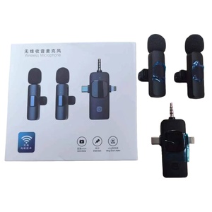 Microphone cravate sans fil 3 en 1 K15, un vers deux, pour la diffusion en direct en extérieur, la prise de vue vidéo et l'<span class=keywords><strong>enregistrement</strong></span> audio - Product Image 2