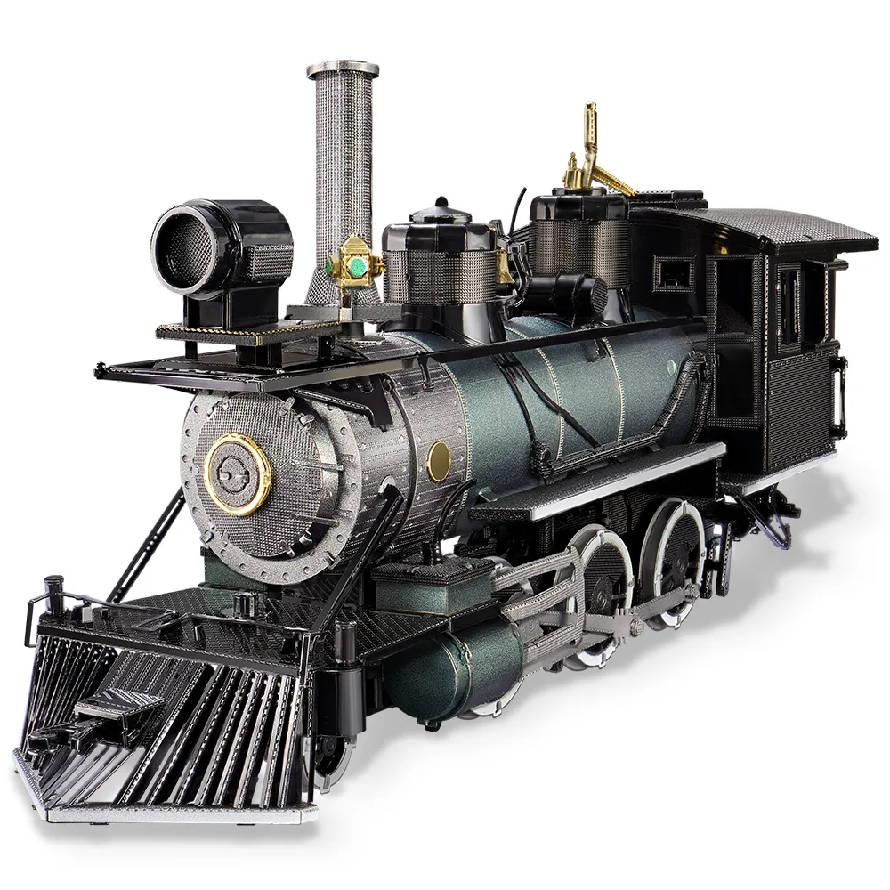 Piececool 282Pcs Mogul Steam Engine Steam Maker 3D Metal Model Building Kits Challenging Assembly DIY 3D Puzzle pour Adultes
