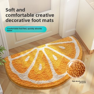 Alfombra de Baño Antideslizante con Diseño de Frutas, Alfombra Creativa para Entrada del Hogar, Altamente Absorbente, Lavable a Máquina, Decorativa - Product Image 1
