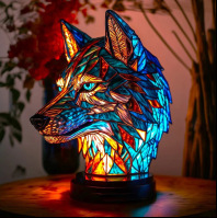 Statue décorative en résine de chat, <span class=keywords><strong>teckel</strong></span> et Bigfoot avec lumière LED et motif mosaïque - Product Image 2