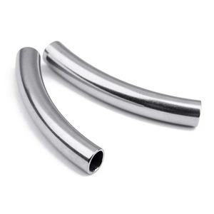 Nuevos productos de acero inoxidable tubo curvo espaciador cuentas joyería fabricación suministros diferentes tamaños tubo aplausos - Product Image 4