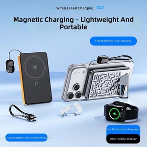 NOUVEAU 2026 – Batterie externe magnétique 22,5 W, 5000/10000 mAh, ultra-fine, boîtier en aluminium, chargeur sans fil pour <span class=keywords><strong>iPhone</strong></span> 15, 14, 13 - Product Image 2