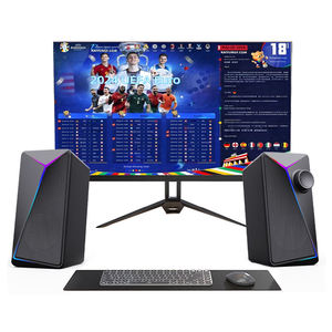ลำโพงพกพา RGB 2.0 แบบมีสาย สำหรับคอมพิวเตอร์ตั้งโต๊ะ ลำโพงเสียงสเตอริโอ USB สำหรับเล่นเกม - Product Image 1