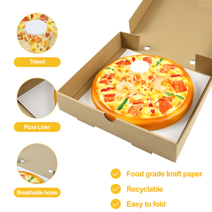 Scatola per Pizza Quadrata Personalizzata con Logo, 20x20 40x40 30x30 12x12 33 18 cm 16 14 10 18 Pollici, Nera - Product Image 3