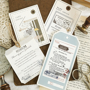 Setiap Paket Berisi 2 Lembar Label Stempel Vintage Seri Retro untuk Kolase. Ada 6 Jenis Bahan Kolase - Product Image 4