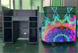 Мобильный цифровой видеоэкран для клубов, изогнутый, для фасадов, танцевальных площадок, портативный стол, выставочный LED-экран для диджейских кабин - Product Image 4