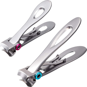 Chất lượng hàng đầu thép không gỉ Nail Clipper rộng hàm mở thêm lớn móng chân cắt Cutter - Product Image 1