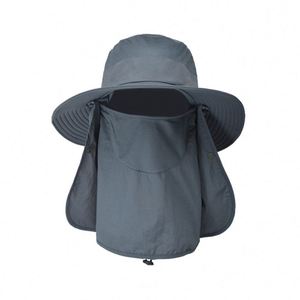 Quick Dry Nylon Neck Flap Sun Hat Wide Brim With Mask <b>Hiking</b> Fishing <b>Caps</b> Perfect for Outdoor Promotion Gift - Product Image 1