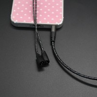 Cable Coaxial de Repuesto Popular para Auriculares IEM, Cable de Par Trenzado con Micrófono y Control Remoto para Auriculares IE8I IE80 IE8