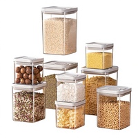 Pot de conservation hermétique en plastique transparent empilable Shouyi pour réfrigérateur, idéal pour fruits secs, collations, céréales et comme boîte cadeau domestique