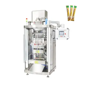Machine à emballer automatique à grande vitesse de bâtonnets de poudre de boisson énergétique protéinée pour sauce liquide multilane