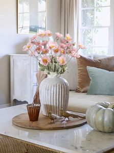 Flor de Amapola Artificial de Seda con Tallo Flocado, Plegable, Decoración para el Hogar, Centro de Mesa para Bodas, en Rosa, Rojo, Naranja y Crema - Product Image 6