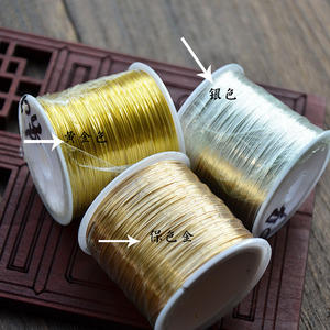 Alambre de cobre Saining, color dorado y plateado, resistente a la decoloración, para la fabricación de joyas, manualidades, accesorios para horquillas, 079 - Product Image 1