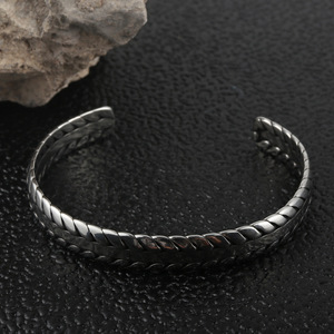 yunnique Tibetan Silver Open Cuff <b>Bracelet</b> Twisted <b>Rope</b> Design For Men And Women Fashion Jewelry Gift 280717 - Product Image 3