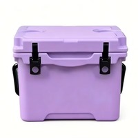 Glacière portable moderne rotomoulée avec poignée robuste - Capacité 17QT, maintien de la glace pendant 5 jours pour le camping, les voyages en voiture, la pêche
