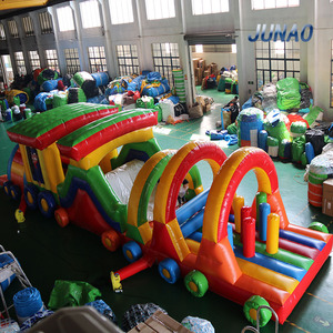 Parcours d'obstacles gonflable, <span class=keywords><strong>château</strong></span> gonflable, jeux <span class=keywords><strong>de</strong></span> plein air, PVC 0,55 mm, double couture, souffleur CE, 10 personnes, écologique - Product Image 4