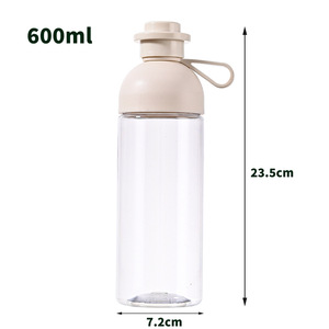 Minimalist Clear PC Water <b>Bottle</b> PP Screw Lid With Portable Carry Loop Lightweight Leakproof Travel Drinking Cup Custom Logo - Product Image 2