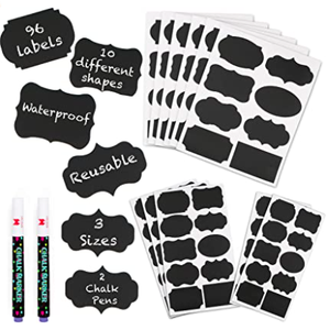 Reusable Chalk Labels for Storage Bins Labels for Food Containers Sticker Labels
