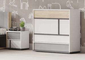 เตียงแฝดไม้ขนาด1.2ม. พร้อมลิ้นชักเก็บของเฟอร์นิเจอร์ห้องนอนสำหรับใช้ในบ้านสำหรับเด็กเด็กผู้ชายเด็กผู้หญิง - Product Image 4