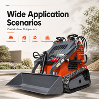 Mini-chargeuse sur pneus LOGWAY avec livraison gratuite, capacité de levage de 375 kg, idéale pour vergers, fermes, jardins et aménagements paysagers