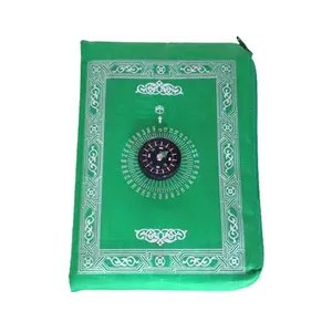 Portable Smart Muslim Prayer Mat Rug With Compass Islam Foldable Carpet Eid Gift Islamic Pocket Prayer Mat