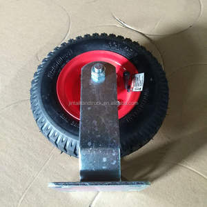 Rueda giratoria de goma fija de 8 pulgadas y 10 pulgadas, ruedas de acero rígido 2,50-4, 2,50-4 - Product Image 4